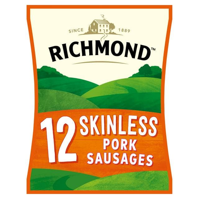 Richmond Skinless Pork Sausages x12 319g - gallery image 1
