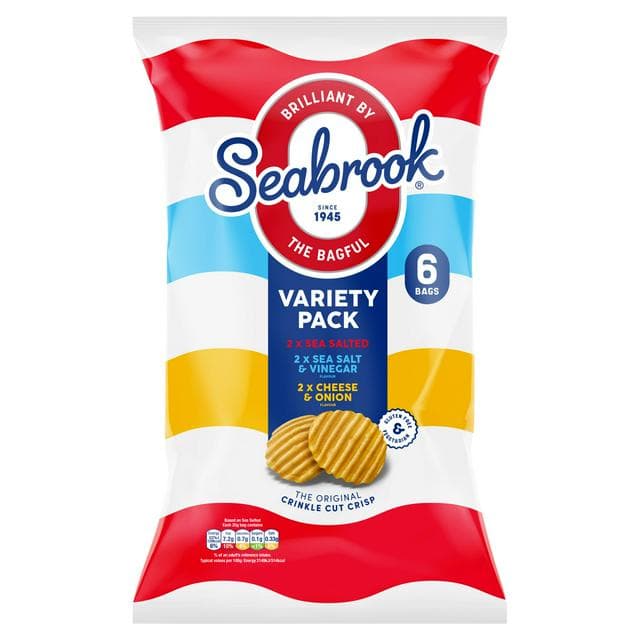 Seabrook Crinkle Cut Crisps Variety 6x25g - gallery image 1