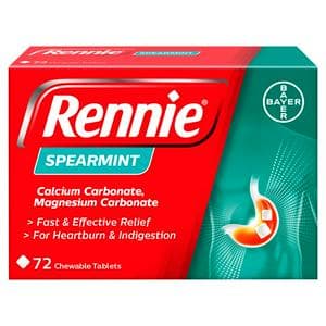 Rennie Spearmint Heartburn & Indigestion Relief Tablets x72