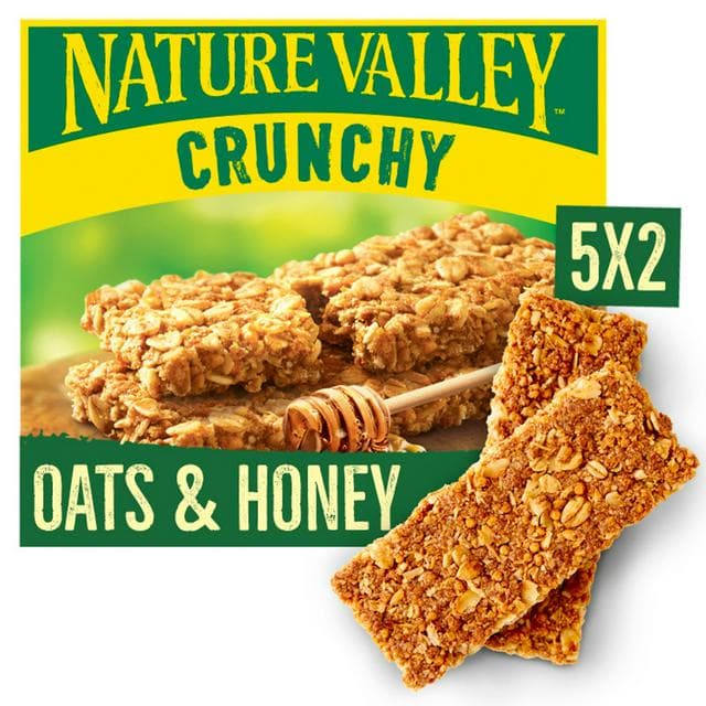 Nature Valley Crunchy Oats & Honey Cereal Biscuit Snack Bars 5x42g - gallery image 1
