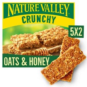 Nature Valley Crunchy Oats & Honey Cereal Biscuit Snack Bars 5x42g