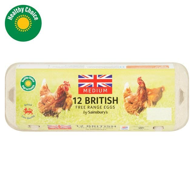 Sainsbury's British Free Range Eggs Medium x12 - gallery image 1