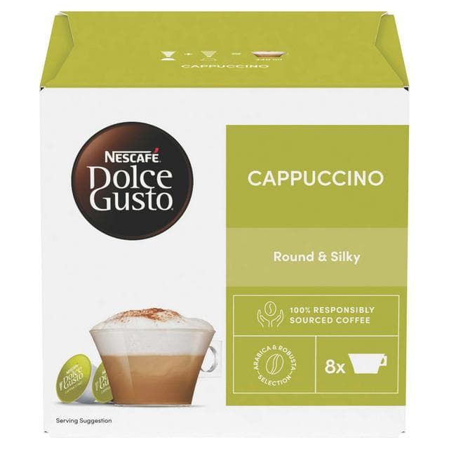 Nescafé Dolce Gusto 16 x Cappuccino Coffee Pods (8 Servings) - gallery image 1