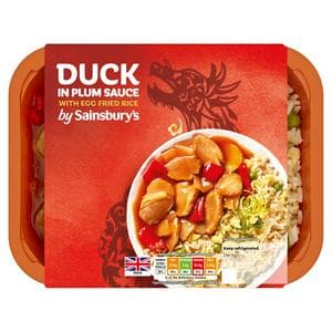 Sainsbury's Chinese Duck In Plum Sauce with Egg Fried Rice Ready Meal For 1 400g