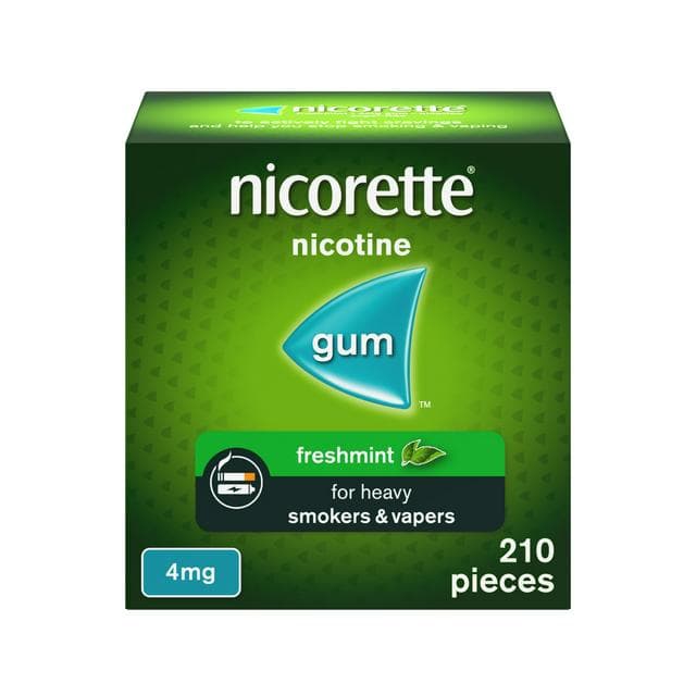 Nicorette Freshmint Chewing Gum - 4mg, x210 Pieces (stop smoking aid) - gallery image 1
