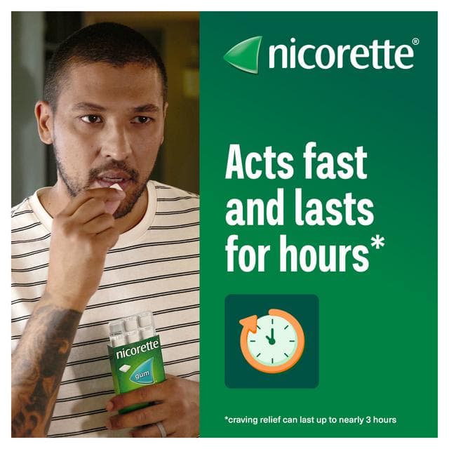 Nicorette Freshmint Chewing Gum - 4mg, x210 Pieces (stop smoking aid) - gallery image 2