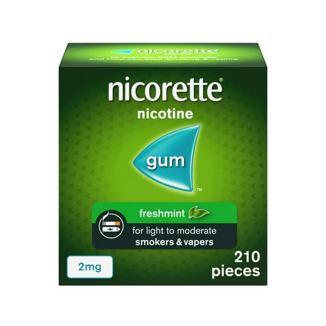 Nicorette Freshmint Chewing Gum - 2mg, x210 Pieces (stop smoking aid) - gallery image 1