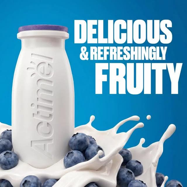 Actimel Blueberry Cultured Yogurt Drink 8x100g - gallery image 4