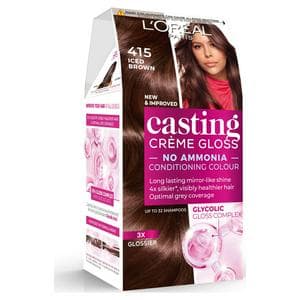 L'Oreal Paris Casting Creme Gloss Semi Permanent Hair Dye Iced Brown 415