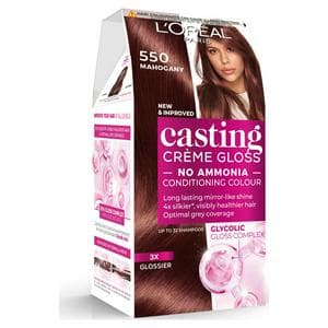 L'Oreal Paris Casting Creme Gloss Semi Permanent Hair Dye Mahogany Brown 550