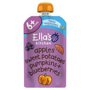 Ella's Kitchen Organic Sweet Potatoes, Pumpkin, Apples & Blueberries Baby Food Pouch 4+ Months 120g