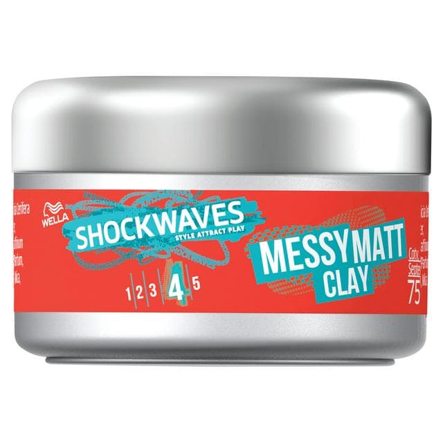 Wella Shockwaves 75ml Go Messy Ultra Effect Matt Clay - gallery image 1