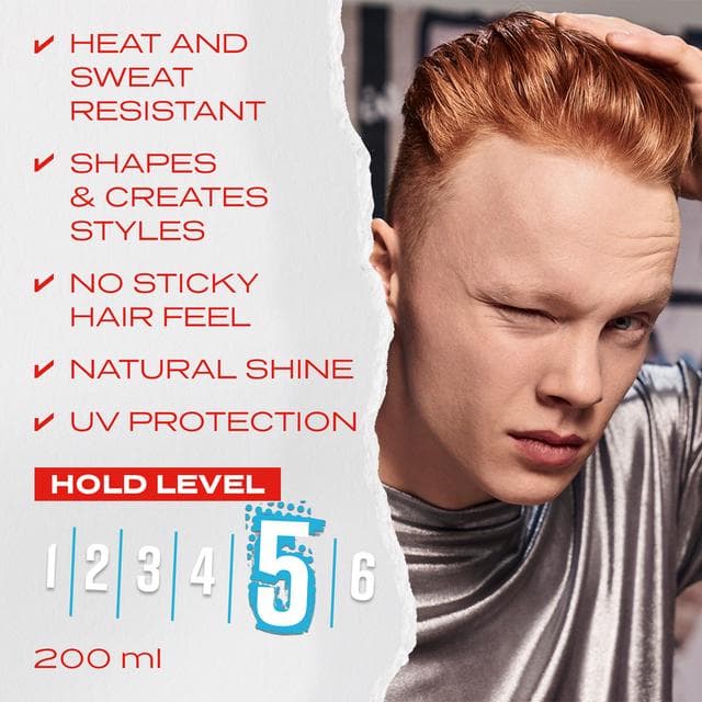 Wella Shockwaves 200ml Tuff Stuff Heat & Sweatproof Ultra Strong Gel - gallery image 3