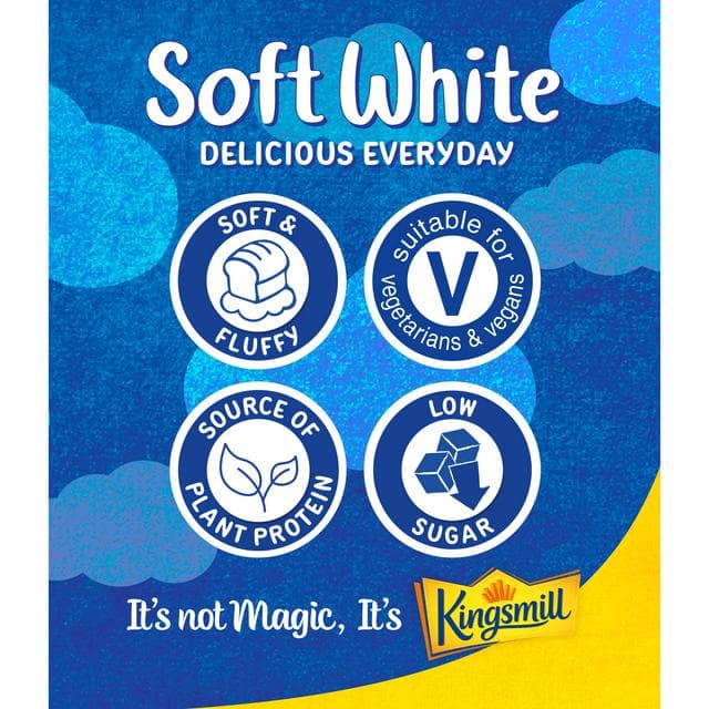 Kingsmill Soft Medium Sliced White Bread 800g - gallery image 2