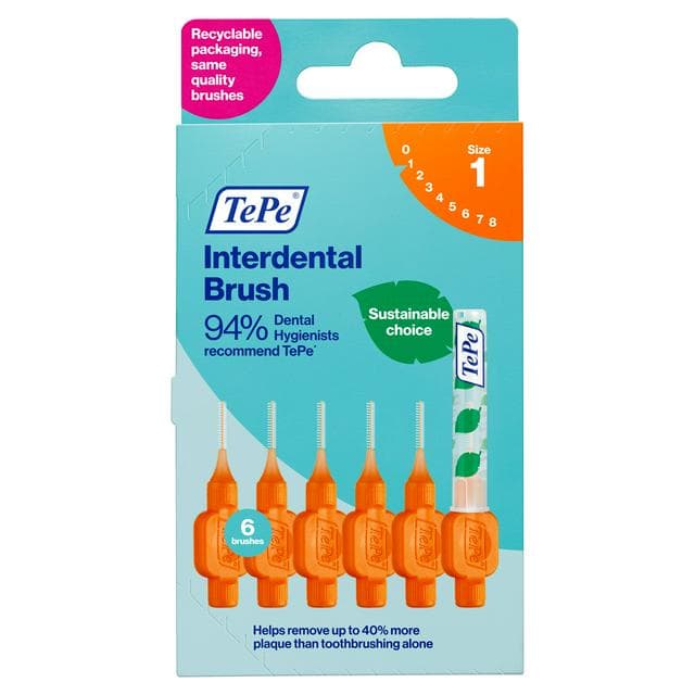 Tepe Interdental Toothbrush Orange 0.45mm x6 - gallery image 1