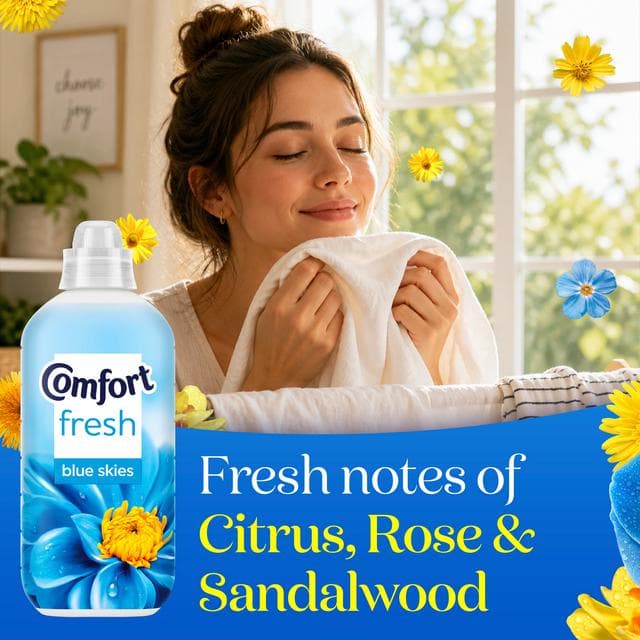 Comfort 31 washes Blue Skies Fabric Conditioner 930ml - gallery image 2