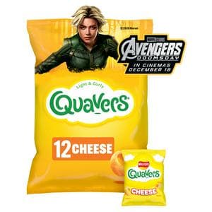 Walkers Quavers Cheese Multipack Crisps Snacks 12x16g