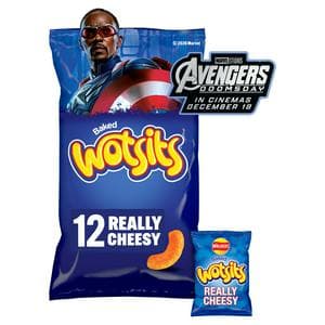 Walkers Wotsits Really Cheesy Multipack Crisps Snacks 12x16.5g