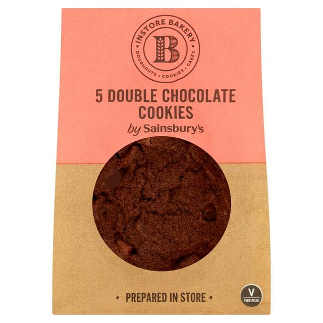 Sainsbury's Double Chocolate Cookies x5 - gallery image 1