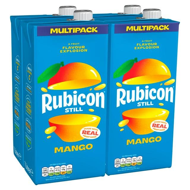 Rubicon Still Mango Fruit Juice Drink 4x1L - gallery image 1