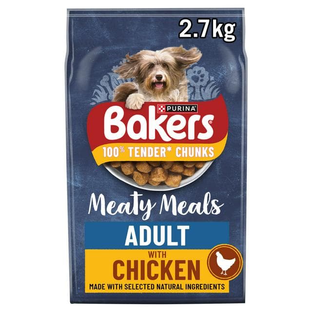 Bakers Meaty Meals Adult Dry Dog Food Chicken 2.7kg - gallery image 1
