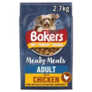 Bakers Meaty Meals Adult Dry Dog Food Chicken 2.7kg
