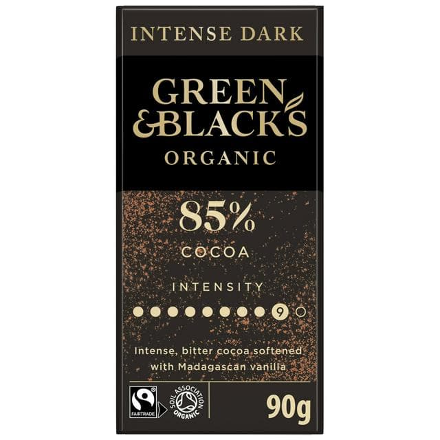 Green & Black's Organic 85% Dark Chocolate Bar 90g - gallery image 1