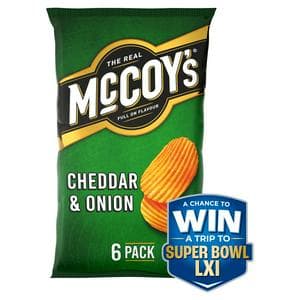 McCoy's Cheddar & Onion Variety Pack Crisps 6x25g