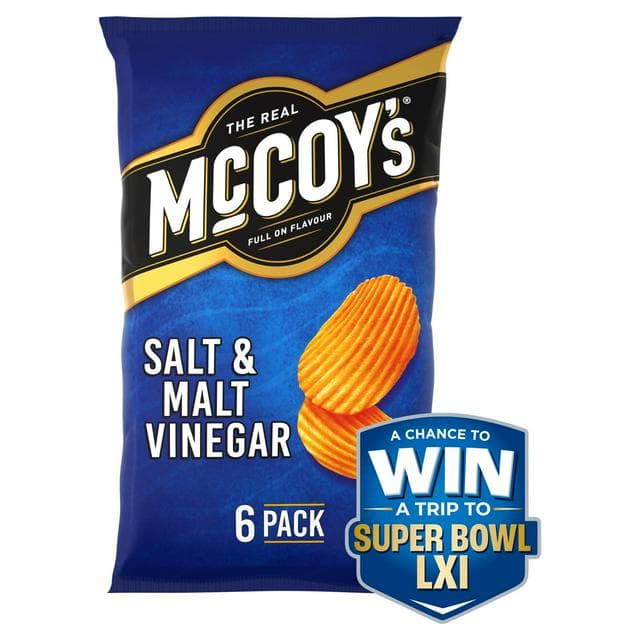 McCoy's Salt & Vinegar Variety Pack Crisps 6x25g - gallery image 1