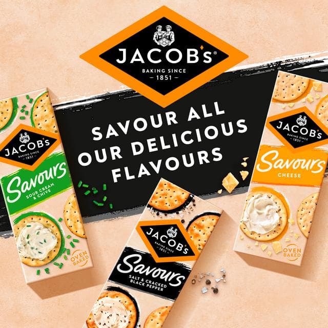Jacob's Savours Salt & Black Pepper Crackers 200g - gallery image 4