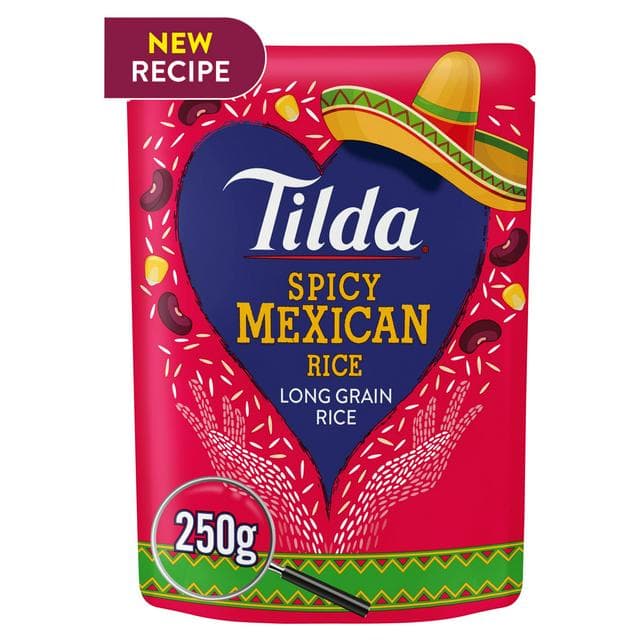 Tilda Microwave Rice Spicy Mexican Long Grain 250g - gallery image 1
