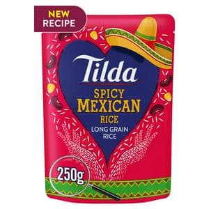 Tilda Microwave Rice Spicy Mexican Long Grain 250g