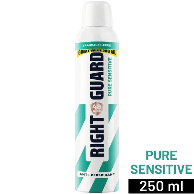 Right Guard Women 48h Antiperspirant Deodorant Pure Sensitive 250ml - gallery image 1
