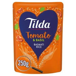 Tilda Microwave Rice Tomato & Basil Basmati 250g