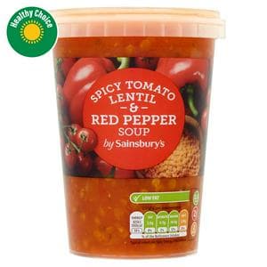 Sainsbury's Spicy Tomato Lentil & Red Pepper Soup 600g