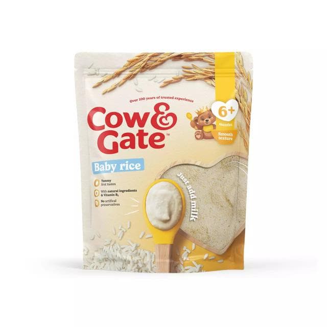 Cow & Gate Pure Baby Rice Cereal 100g 4 Month+ - gallery image 1