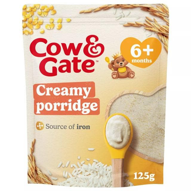 Cow & Gate Creamy Porridge Cereal 125g 4 Month+ - gallery image 1