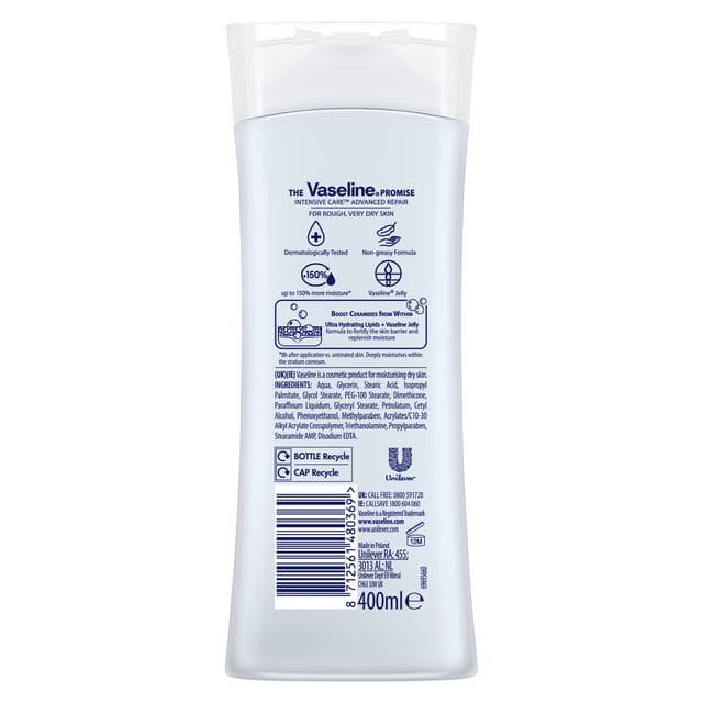 Vaseline Intensive Care Advanced Repair Body Lotion Repairs Very Dry Skin 400ml - gallery image 6