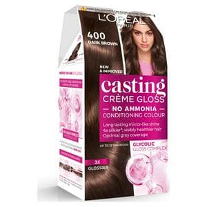 L'Oreal Paris Casting Creme Gloss Semi Permanent Hair Dye Dark Brown 400