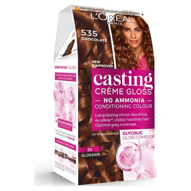 L'Oreal Paris Casting Creme Gloss Semi Permanent Hair Dye Chocolate Brown 535 - gallery image 1