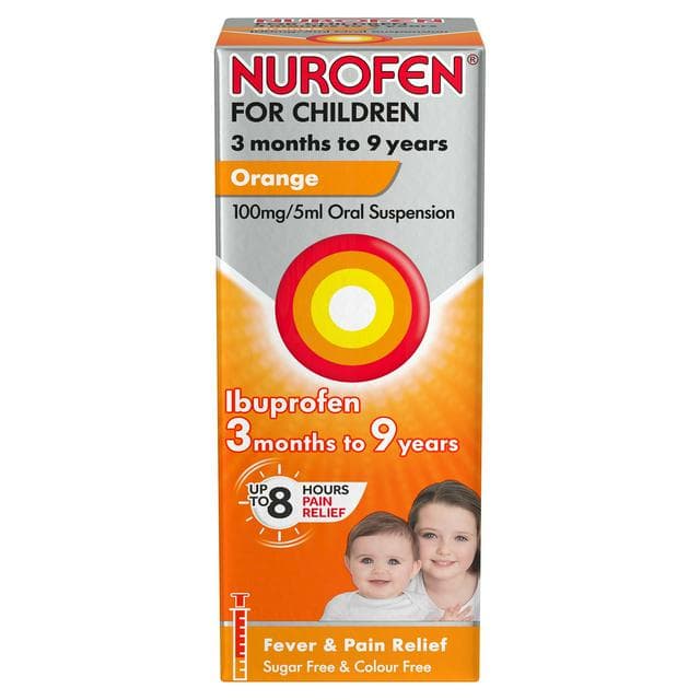 Nurofen for Children Ibuprofen Orange Oral Suspension 3 Months to 9 Years 100ml - gallery image 1