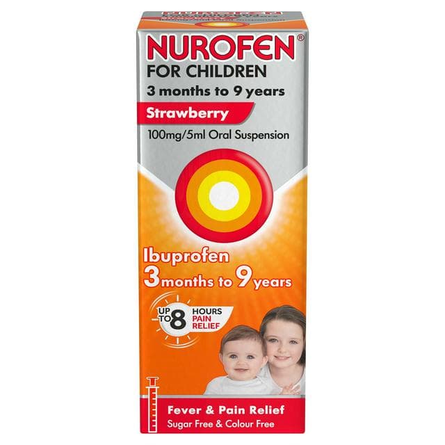 Nurofen for Children Ibuprofen Strawberry Oral Suspension 3 Months to 9 Years 100ml - gallery image 1
