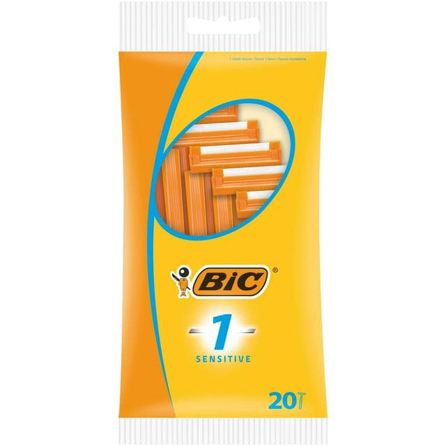 BIC 1 Sensitive Disposable Mens Razor 20 Pack - gallery image 1