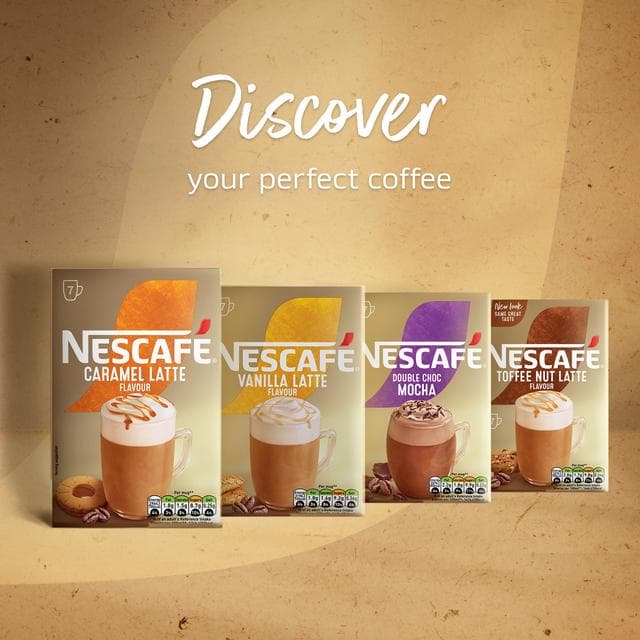 Nescafe Caramel Latte Instant Coffee Sachets x7 119g - gallery image 4