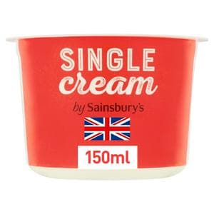 Sainsbury's British Single Cream 150ml