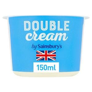 Sainsbury's British Double Cream 150ml