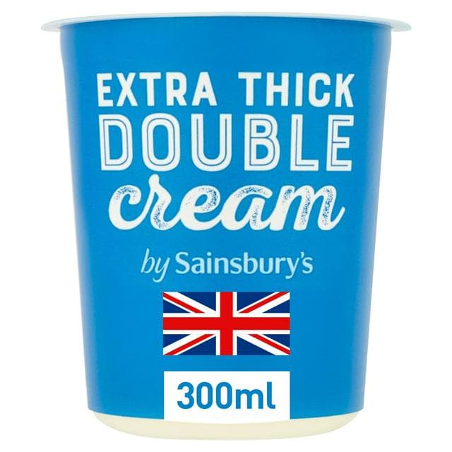 Sainsbury's British Extra Thick Double Fresh Cream 300ml - gallery image 1