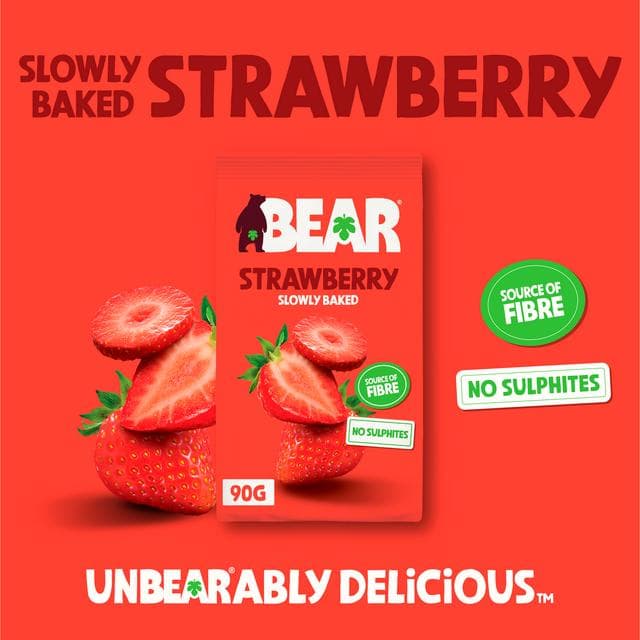 BEAR Fruit Dried Strawberries 90g - gallery image 3