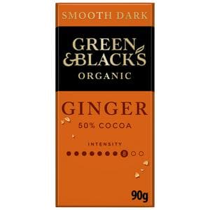 Green & Black's Organic Ginger Dark Chocolate Bar 90g