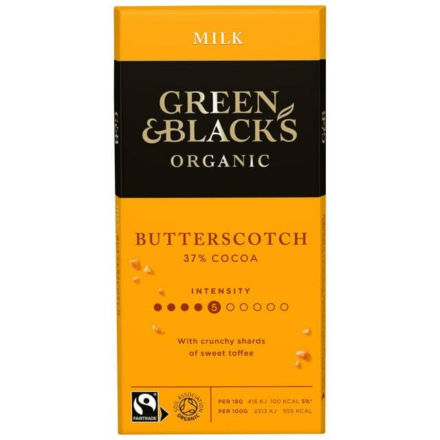 Green & Black's Organic Butterscotch Milk Chocolate Bar 90g - gallery image 1